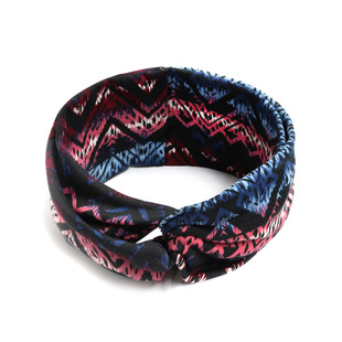 Bohemian ins style cross knotted hair band Gypsy style yoga sports hair band wide version female elastic headband