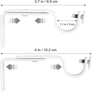 2 suit white telescopic brackets