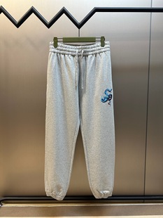 High version GU home 2025 new gray blue snake pants loose version fashion Joker men's and women's pants