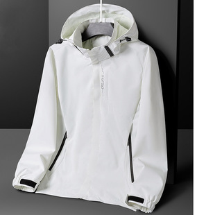 6266 Outdoor Jacket Men's Thin Jacket Women's Jacket Single Layer Hooded Three-proof Mountaineering Suit Printable Logo