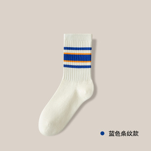 Zhuji Socks Women's Mid-length Socks Summer Spring and Autumn Thin Trendy Sports Cotton Socks Cyber Popular Stockings Calf with Shark Pants