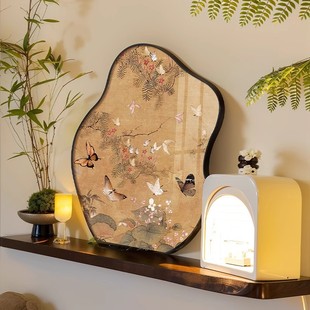 Factory Antique Style Hundred Butterflies Figure Desktop Decorative Painting Retro Art Bedroom Hanging Painting Niche Desktop Decorative Painting Table