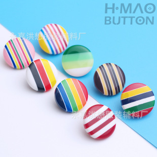 Baby Children's handmade DIY candy color striped mushroom button sweater button cute round color button