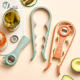 Bottle opener four-in-one can opener two-piece kitchen screwing cap multi-function cap opener bottle opener beer spoon