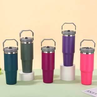 Amazon 20o/30oz portable car cup 304 stainless steel vacuum mug outdoor large capacity ice cup