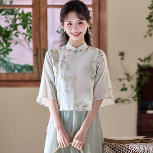 2025 новая молодая девушка Cheongsam набор из двух частей новый китайский стиль набор ретро улучшенный набор cheongsam