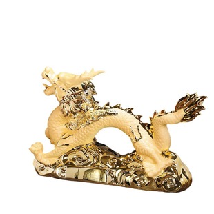 Jingdezhen Ceramic Gold-plated Dragon Bottle 2.5kg Household Private Collection Blank Wine Jar Zodiac Year of the Dragon Sky Blue Auspicious Dragon to Attract Wealth