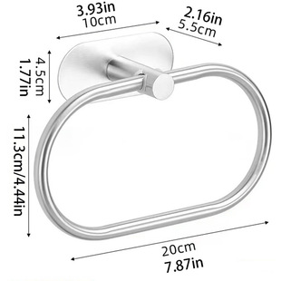 Stainless Steel Bathroom Towel Ring Towel Rack Punch-free Tissue Rack Bathroom Towel Rack Cross-border Pendant Hook