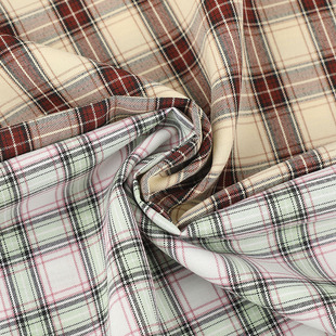 Spring and Summer in stock 162gTR Plaid Fabric Spring and Summer Women Shirt Fashion JK Uniform Suit dress Fabric