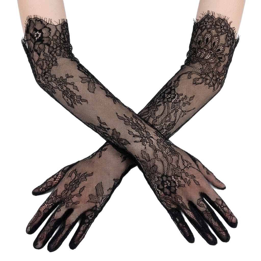 European and American Style White Super Fairy Lace Tulle Wedding Photography Dinner Party Wedding Accessories Bridal Gloves Holiday Style Accessories