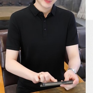 Short-sleeved T-shirt Men's Summer New Casual Polo Shirt nan Fashionable Loose Half-sleeved T-shirt Solid Color Top Clothes