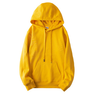 Klan blue 300g heavy autumn and winter fleece-lined hooded vests solid color casual thick sports hoodie for men and women