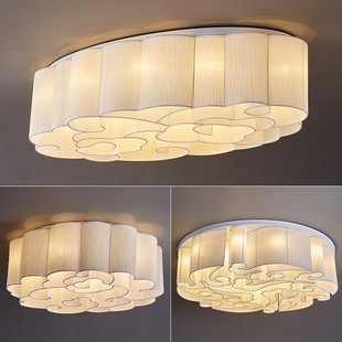 Xiangyun New Chinese Style Ceiling Light Living Room Light Restaurant Box Round Fabric Hotel Lobby Villa Project Bedroom Light