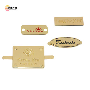 Factory wholesale production clothing footwear trademark die-casting zinc alloy trademark bag hardware luggage hardware accessories