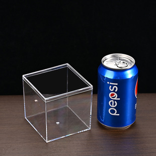 Square Acrylic Transparent Box Heaven and Earth Cover Rubik's Cube Packaging Box with Lid Candy Betta Insect Storage Box