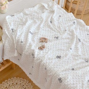 Newborn Baby Soothing Bean Velvet Blanket Baby Blanket Push Car Blanket Kindergarten Children's Blanket Nap Blanket
