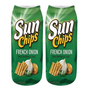Amazon potato chips 3D digital printing socks puffed food snacks boat socks thermal transfer DZ European and American personality