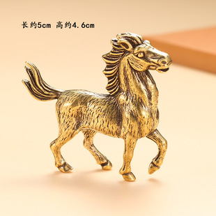 Vintage Creative Ornaments Crafts Decorations Brass Animal Pure Copper Dragon Rabbit Dog Zodiac Handheld Home