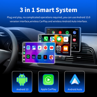 Android 13.0 Qualcomm 6225 8-ядерный процессор беспроводной CarPlay с цветной подсветкой Android Auto box Bluetooth