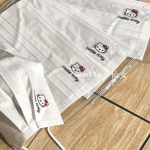 Hellokitty белая маска милый мультяшный принт высокий цвет новый Sanrio Hello Kitty независимая упаковка