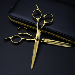 6 Inch Freelander Color High Screw Hair Scissors Straight Cut Flat Cut Teeth Scissors Thin Cut Affordable