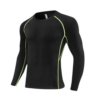 fleece-lined sports tights men's basketball running fitness yoga thermal underwear club professional training base shirt