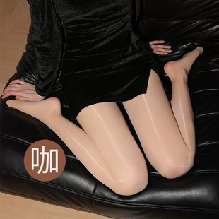 Bright Mercerized Horse Oil Socks Open Crotch plus size Pantyhose Ultra-thin Pure Desire Super-slip Anti-snag Silk Aurora Socks Seamless Stockings