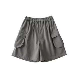 Children's Three-Dimensional Flip Pocket Loose Cool Workwear Shorts Spot Summer Boys Casual All-Match Pants Trendy