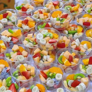 Disposable fruit box packing box fruit scoop dessert bucket cup transparent dried fruit box food grade ice powder special bowl