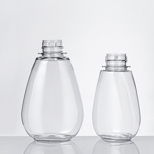 Plastic squeeze honey bottle 250g350g500g rotary switch 1kg pointed mouth transparent squeeze bottle packaging