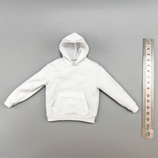 1/6 Men's Soldier White Sweater suit 12-inch Doll Kangaroo Bag Hooded Long Sleeve Sweater YEESENYIYI