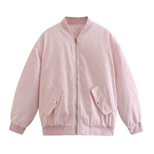 Cross-border European and American aviator jacket coat 2024 winter thickened men's and women's loose cotton-padded jacket women's cotton-padded jacket wholesale