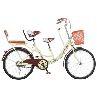 Wanchida Parin-Child Car Mother-Child Car Double Two-Seat Bicycle for Children and Children Women's Bicycle for Women