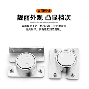 Wooden door, glass door, non-perforated door bolt, latch, door buckle, toilet, dressing room, bedroom door lock, open-fitting, rotating anti-theft