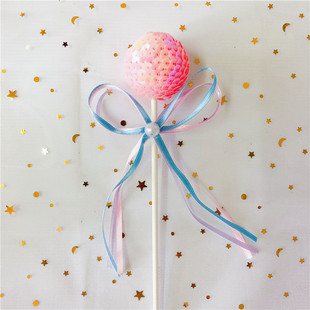 Cake Decoration Pink Card Fairy Moon Stars Clouds Rainbow Accessories One Year Old Birthday Cake Plug-in