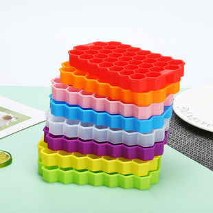 Pure silicone with lid silicone honeycomb ice cube ice mold 37 grid honeycomb ice mold silicone ice cube ice cube box