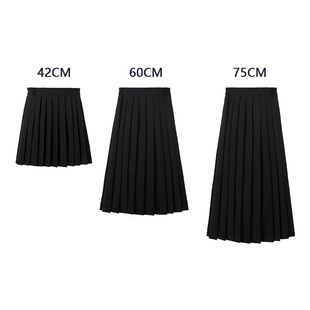 Senior high school students elastic waist pleated skirt school uniform long skirt academic style spring and autumn pleated skirt class dress suit graduation dress