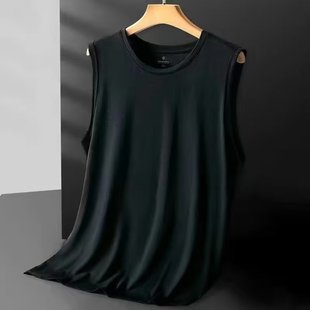 Solid Color Vest Men's Summer Outer Wear Thin Loose All-match Sports Vest Fitness Running Quick-drying Short T Vest