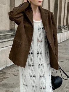 2024 European and American Women's Suede Suede Jacket Casual Jacket Amazon Independent Station Hot Cross-border Autumn and Winter