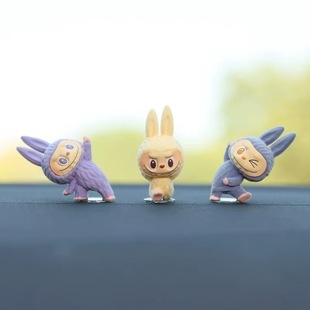 Labubu Car Display Ornaments Center Console Car Cartoon Labubu Bubble Mart Interior Supplies