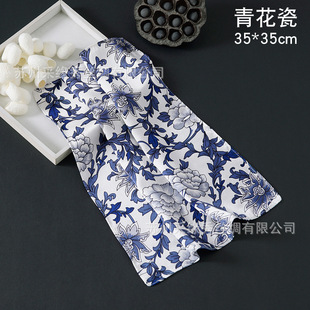 Amazon Silk Silk Crepe Satin Breast Towel Men's Small Handkerchief Gift Printed Silk Handkerchief for Women Factory Direct Supply