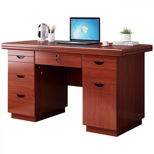 Sticker Paint Desk Staff Single Computer Desk with Drawer Office Boss Desk with Lock Modern Simple Table