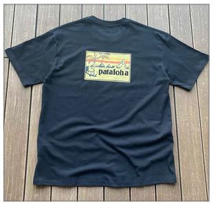 Wholesale PATAGONIA Patagonia Short Sleeve P-6 Mountain Logo Printed Pocket Couple T-Shirt