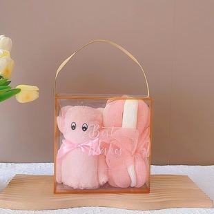 Little Bear Towel Double Ball Bath Flower Two-Piece Set Handy Gift Souvenir Sign-In Event Gift Wholesale