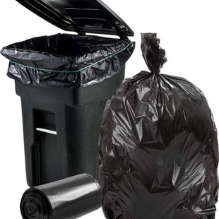 PE Cold-cut Bag Black Flat Mouth Light-proof Garbage Bag Super Toughness Water-proof Garbage Bag Hotel Plastic Packaging Bag
