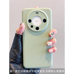 Все включено объектив жидкого силиконового применения Huawei mate60pro чехол для телефона сплошной цвет mate40 защиты pura70