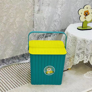 Bucket Large Thickened Plastic Portable Bath Bucket Can Sit Fishing Multi-Purpose Storage Car Wash Bucket Stool with Cover