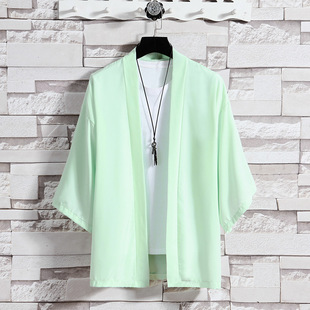 2022 Chinese Style Summer New Style Cloak for Men and Women Couple Loose Japanese Cardigan Ice Silk Sunscreen Coat Trendy