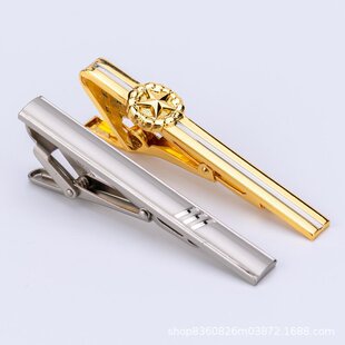Factory direct genuine standard gold uniform tie clip military fans genuine silver tie clip tie clip