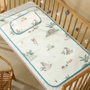 Baby mat class a ice silk cold mat breathable sweat-absorbent ice silk baby single newborn stroller mat children's car mat